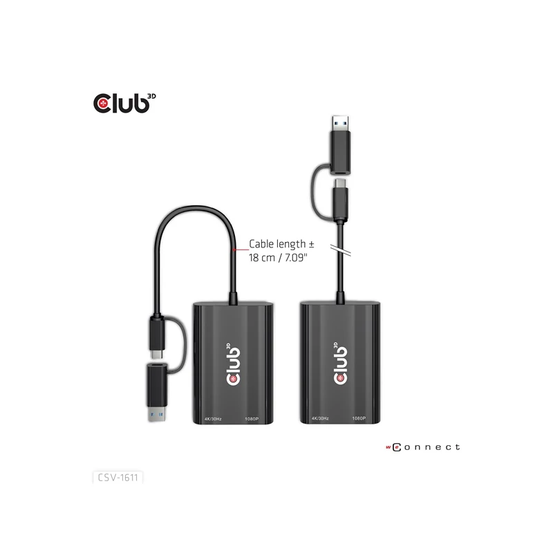 CLUB 3D CSV-1611 Átalakító