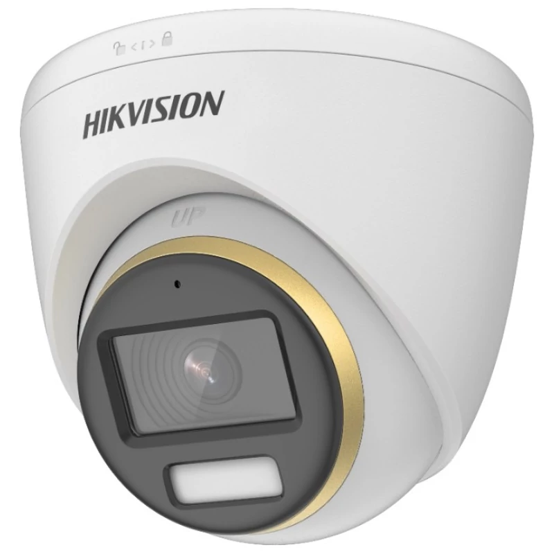 HIKVISION DS-2CE72DF3T-FS (3.6mm) 2 MP ColorVu THD WDR fix turret kamera; fény riasztás; mikrofon