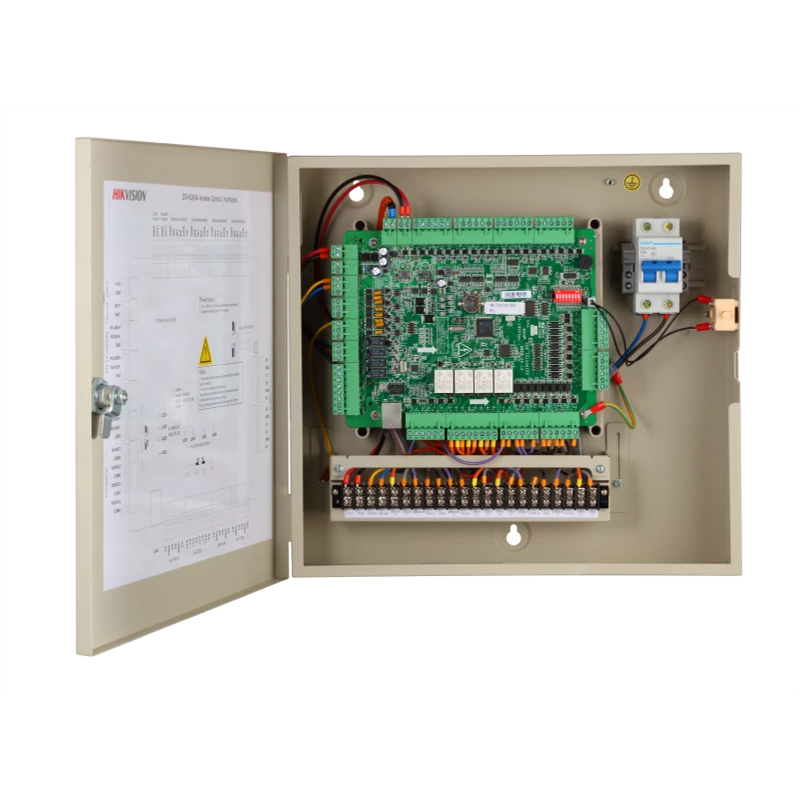 HIKVISION DS-K2604 Ajtóvezérlő 4 ajtóhoz;két irány;4 Wiegand&8 RS485 olvasó;4/8 alarm/esemény be-& 4