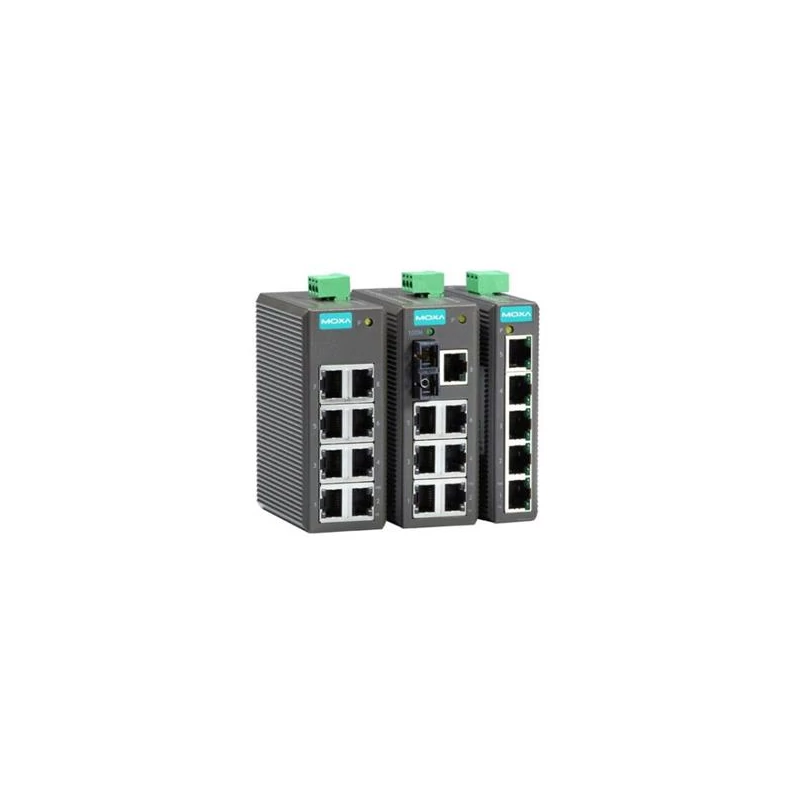 MOXA EDS-205 Entry-level Unmanaged Ethernet Switch with 5 10/100BaseT ports, -10 to 60°C