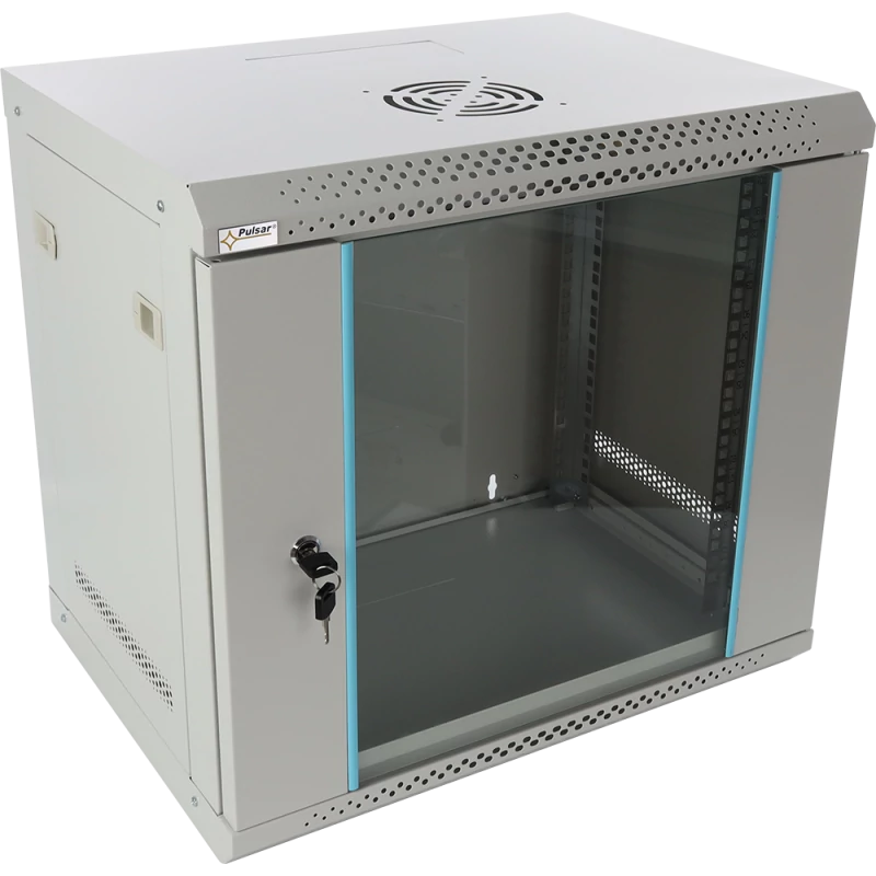 PULSAR RWA954-G 19" 9U 540x400 fali rack szekrény; lapraszerelt; szürke; könnyített kialakítás