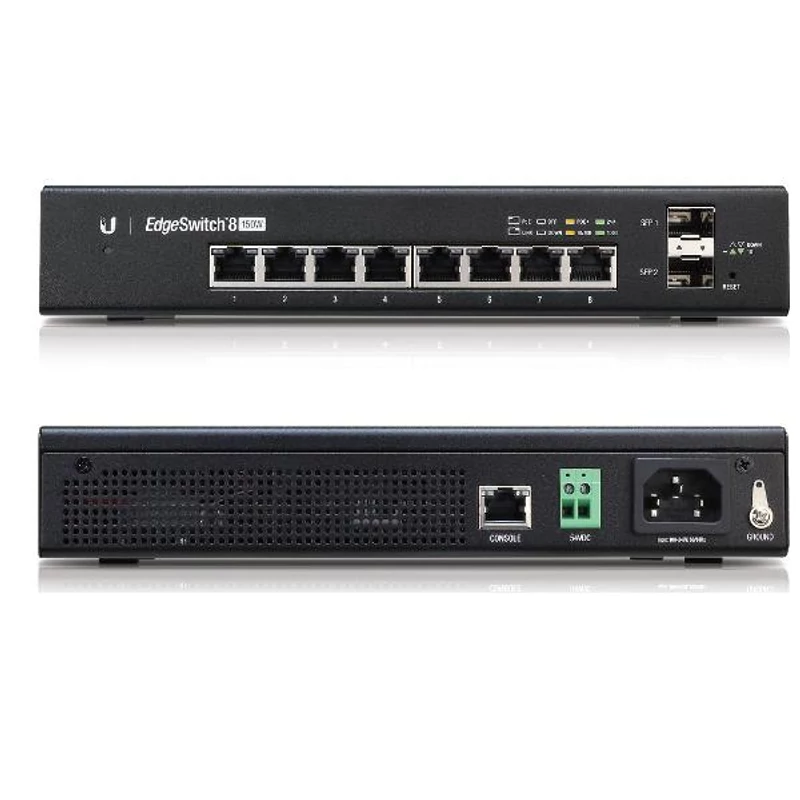 UBIQUITI ES-8-150W EdgeSwitch 8-Port Managed PoE+ Gigabit Switch with SFP