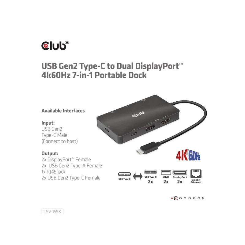 CLUB 3D CSV-1598 USB Hub