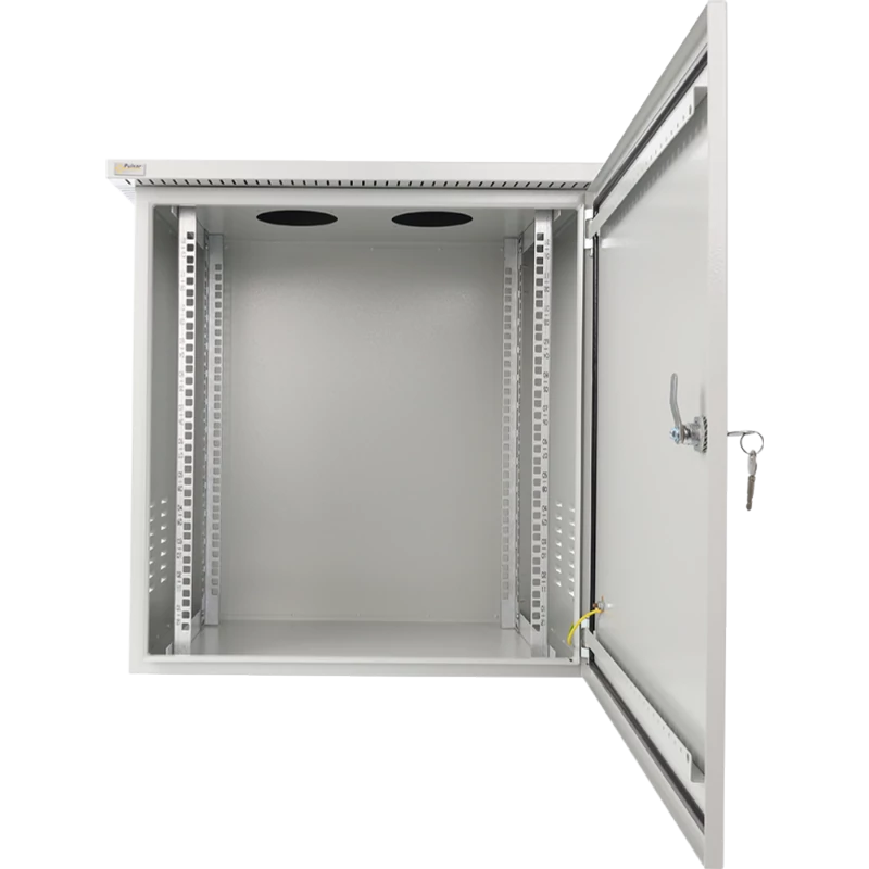 PULSAR RK1264-G 19" 12U 600x400 fali rack szekrény; készre szerelt; vandálbiztos; szürke