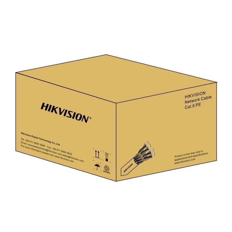 HIKVISION DS-1LN6OPSPE/Black 305m Kábel, Hálózati kábel, F/UTP CAT 6, 305 méter