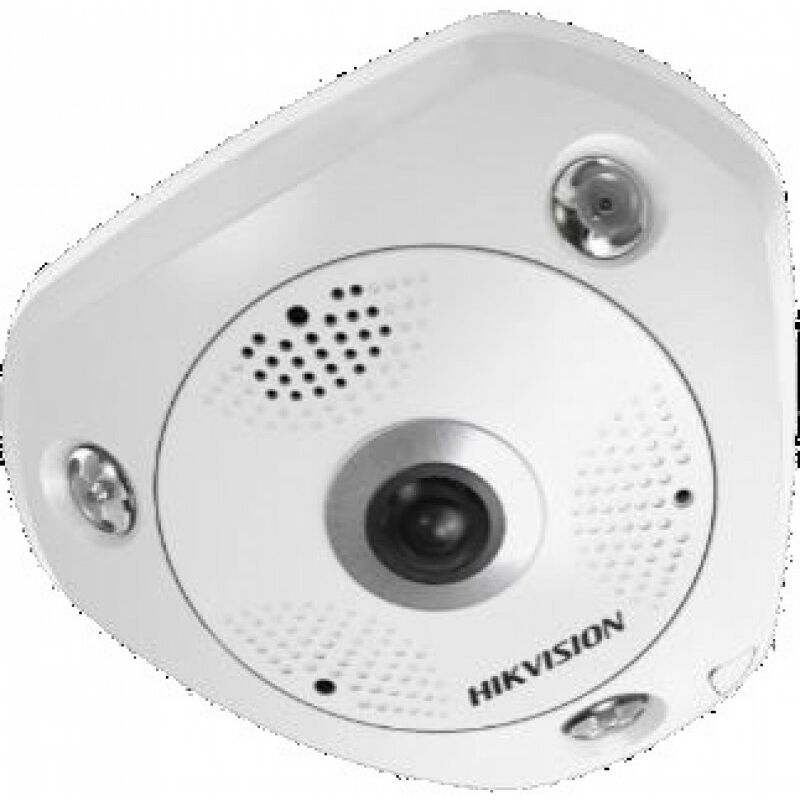 HIKVISION DS-2CD63C5G0E-IS 12 MP 360° IR Smart IP panorámakamera; hang I/O; riasztás I/O; beépített mikrofon/hangszóró