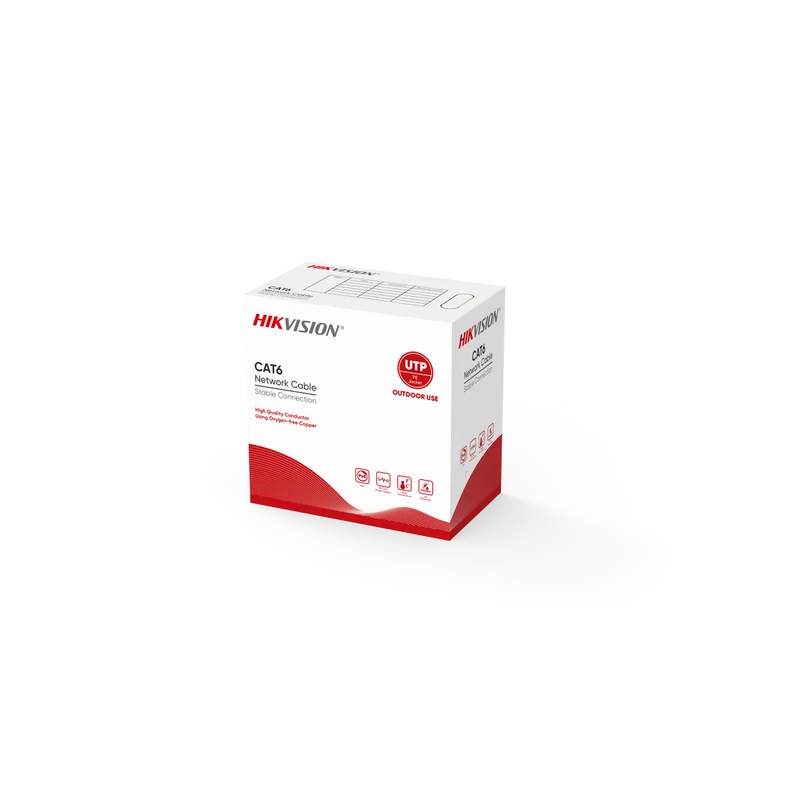 HIKVISION DS-1LN6OUTPE black 305m Kábel, Kültéri hálózati kábel, UTP CAT 6, 305 méter