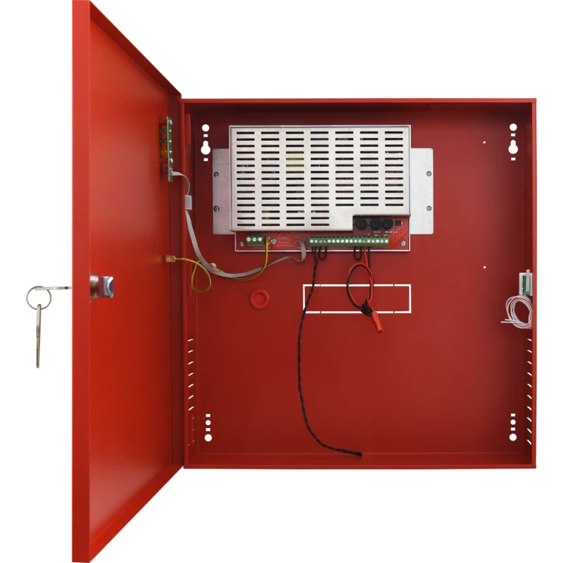 PULSAR EN54C-5A17 Szünetmentesíthető tápegység tűz- és füstjelző rendszerekhez; 27,6V / 5A / 2x17Ah; IP30