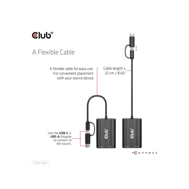 CLUB 3D CSV-1611 Átalakító