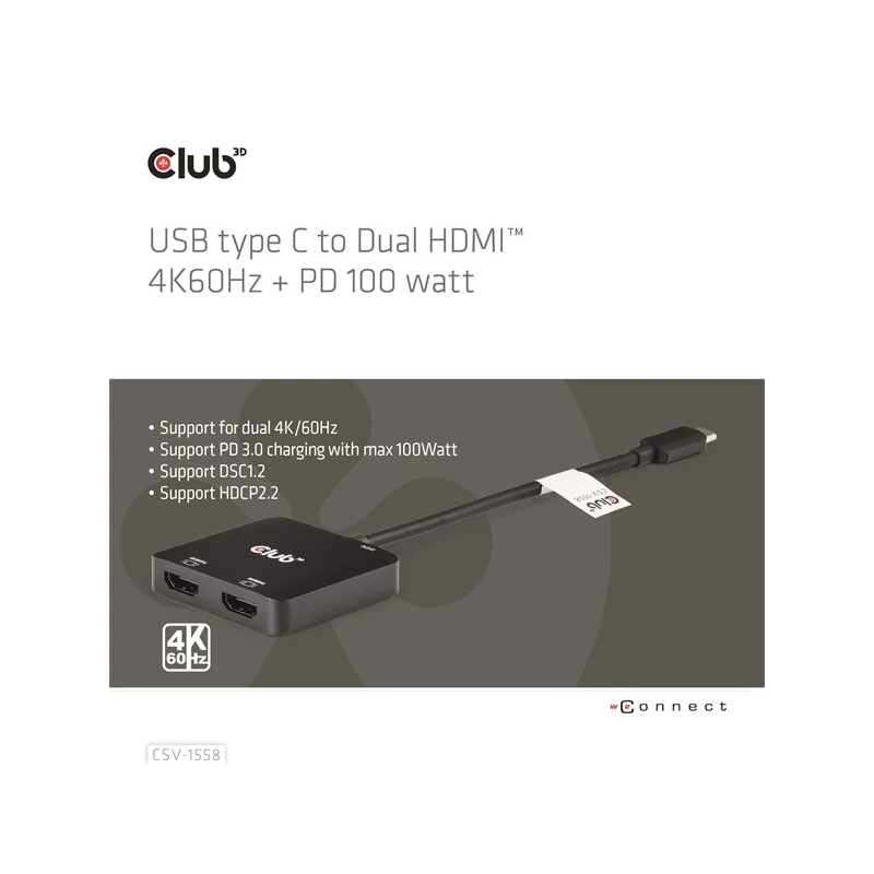 CLUB 3D CSV-1558 MST Hub