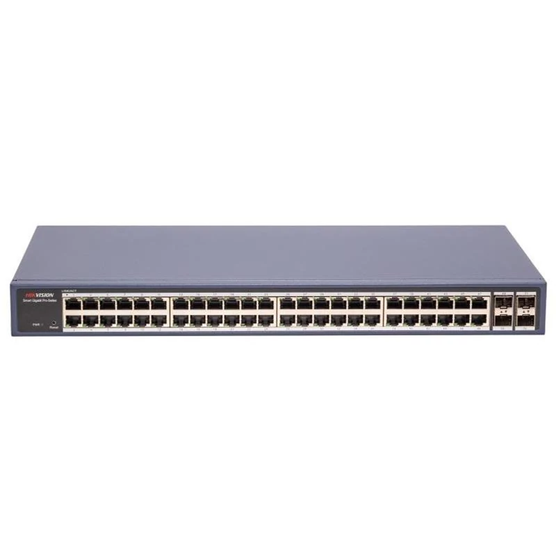HIKVISION DS-3E1552-SI-48T4F 52 portos Gbit switch; 48 RJ45 + 4 SFP uplink port; smart menedzselhető