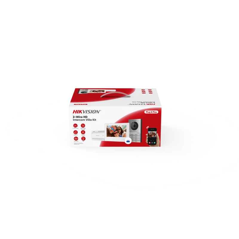 HIKVISION DS-KIS706EY Kétvezetékes HD video-kaputelefon szett; kültéri; fehér beltéri; disztributor