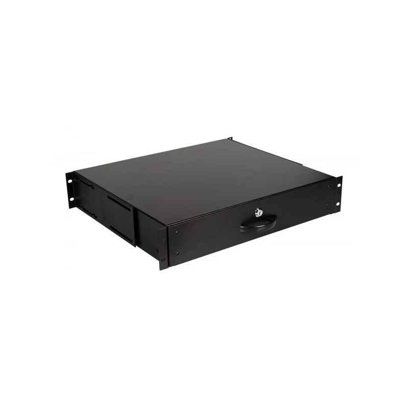 EQUIP EZD-2-B Rackszekrény kiegészítő - Cabinet Drawer, 2U, Black