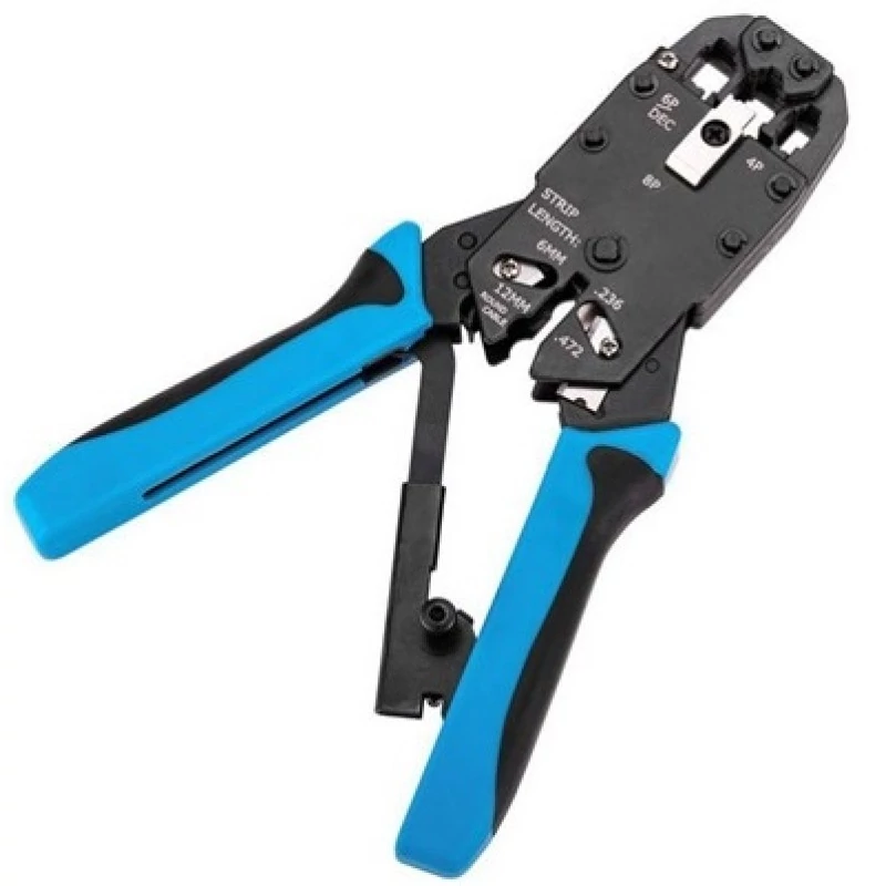 EQUIP EQUIP129409 Krimpelő fogó; professzionális, moduláris; RJ11/RJ12/RJ45