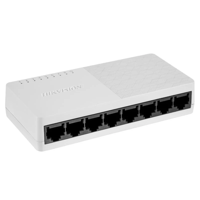 HIKVISION DS-3E0108D-O 8 portos switch; 10/100M; nem menedzselhető; műanyag