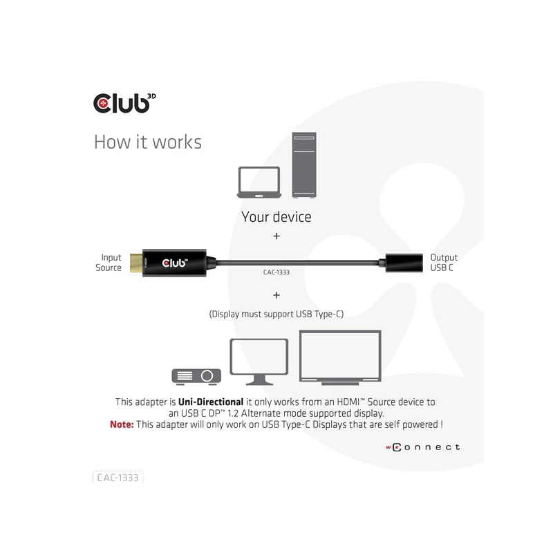 CLUB 3D CAC-1333 Átalakító