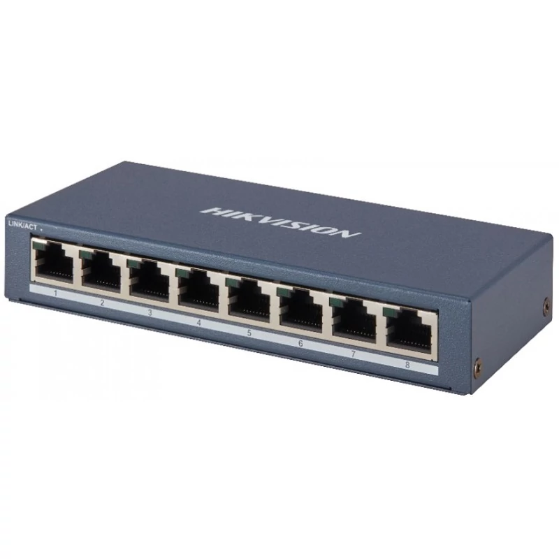 HIKVISION DS-3E0508-E (B) 8 portos Gbit switch; nem menedzselhető