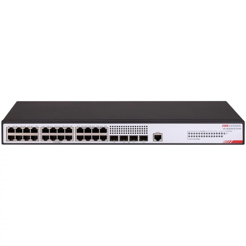 HIKVISION DS-3E2528-HI-24T4F 28 portos switch; L3; 24 1000M RJ45 + 4 1000M SFP; menedzselhető