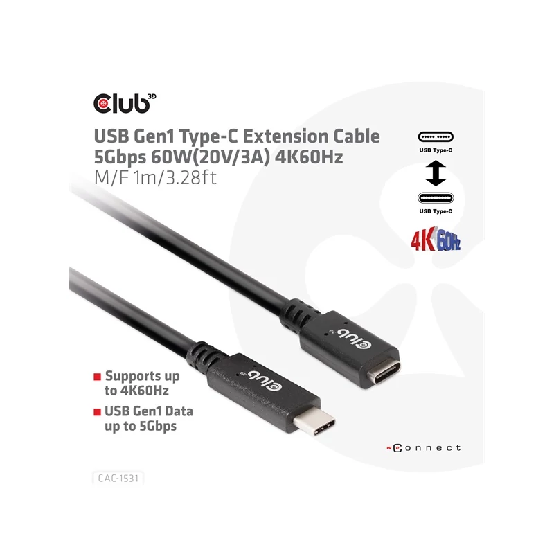 CLUB 3D CAC-1531 Kábel