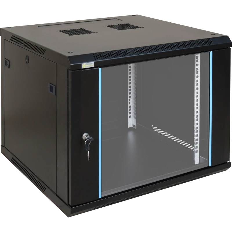 PULSAR RWA966 19" 9U 600x600 fali rack szekrény; lapraszerelt; fekete