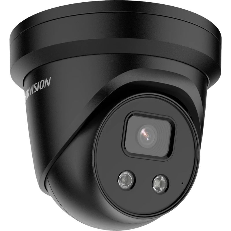 HIKVISION DS-2CD2346G2-IU(2.8mm)(C)(BLACK) IP, Turret kamera, 4 MP, Fix objektív, EXIR 30m, Fekete,