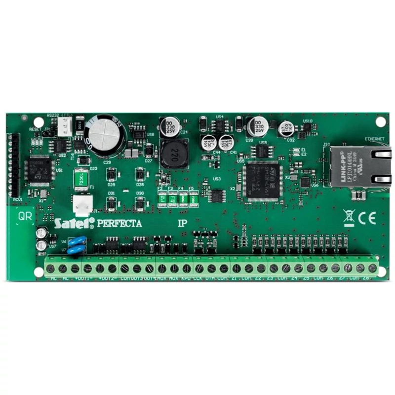 SATEL PERFECTA-IP 64 M Riasztóközpont alaplap; 8-64 zóna; beépített Ethernet kommunikátor