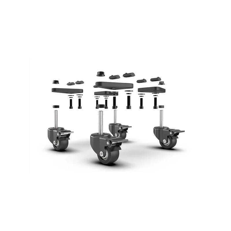 TRAK RACER TR80-WHEELSET4 Szimulátor kiegészítő - Universal Caster Wheels with Brake & Mounting Brac