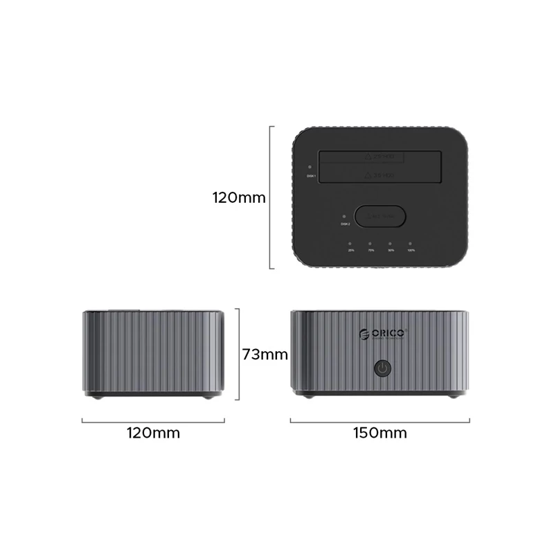 ORICO ORICO-IT28E-C-EU-GY-BP M.2 SSD/HDD Dokkoló - IT28E-C-EU