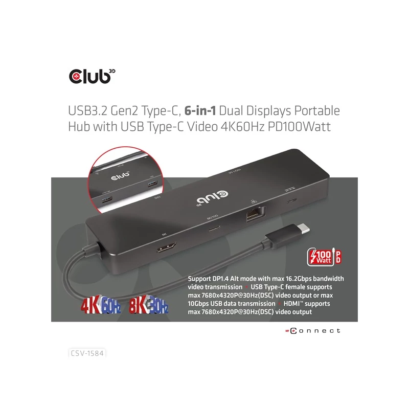 CLUB 3D CSV-1584 USB Hub