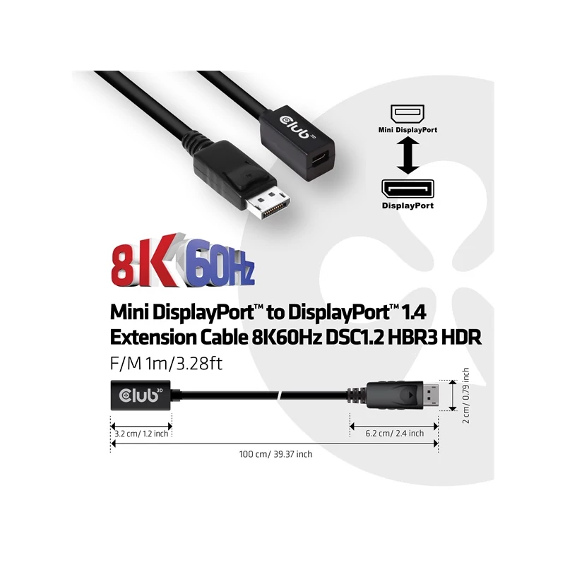 CLUB 3D CAC-1120 Kábel