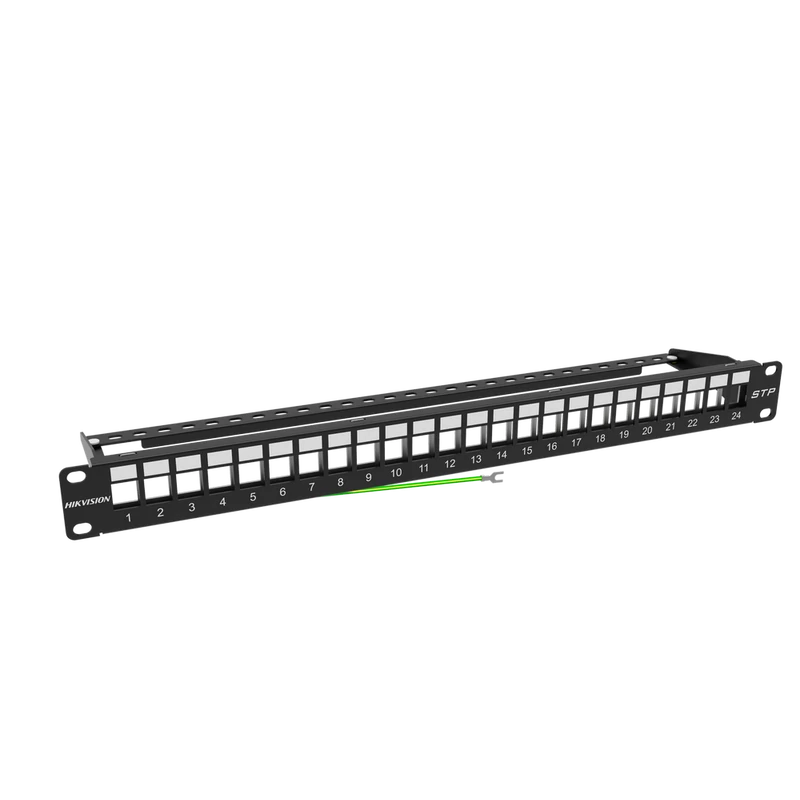 HIKVISION DS-1CP0P24-1U Black Kiegészítő, kábel patch panel , 24 slotos, fekete