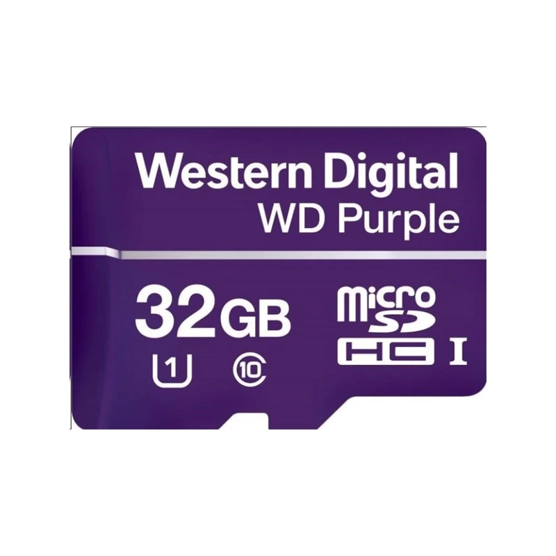 WESTERN DIGITAL WDD032G1P0C WD Purple 32GB micro SD kártya; microSDHC; Class 10 UHS-I; 24/7; 100MB/s-60MB/s