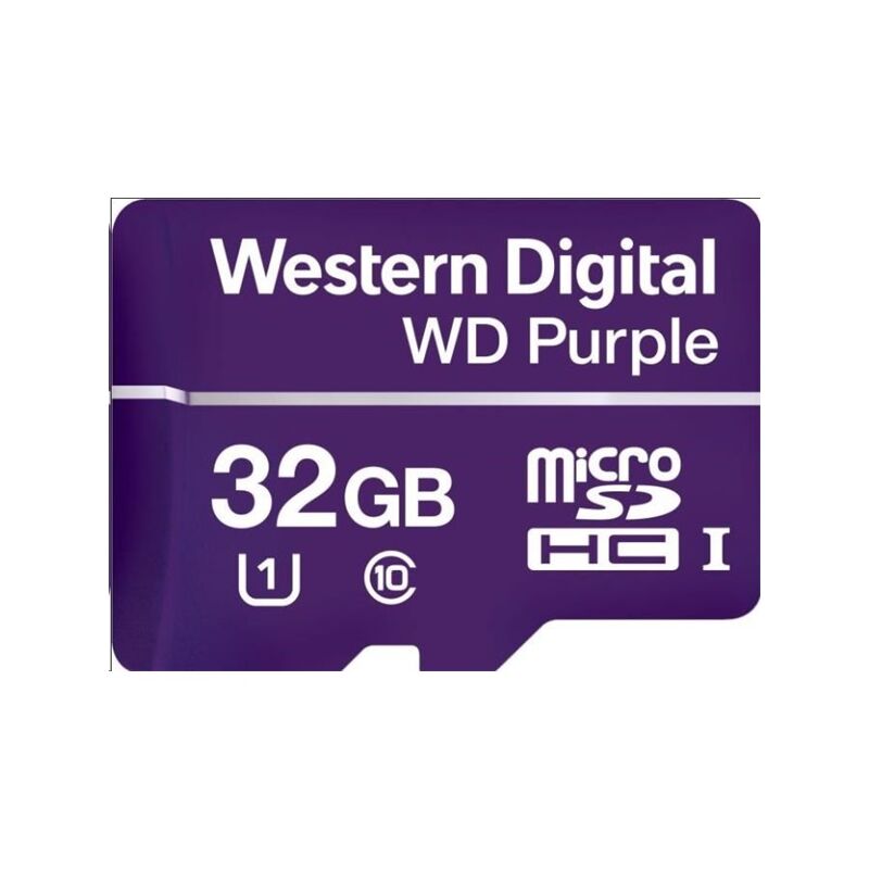 WESTERN DIGITAL WDD032G1P0C WD Purple 32GB micro SD kártya; microSDHC; Class 10 UHS-I; 24/7; 100MB/s-60MB/s