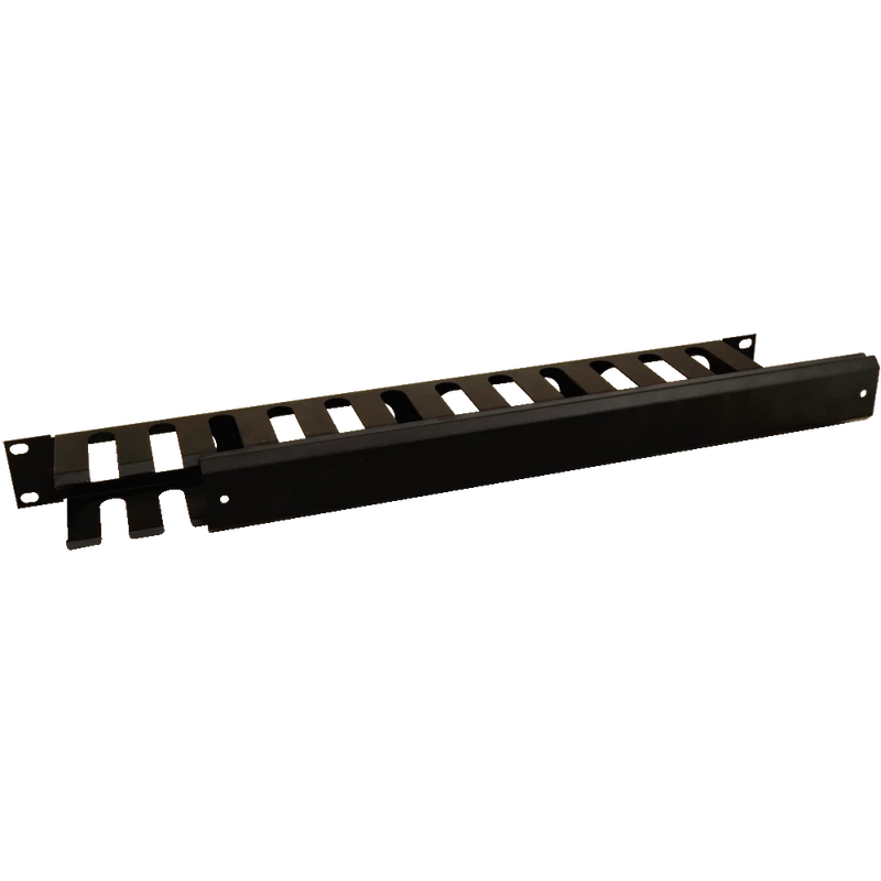 PULSAR RAOK-1M 19" kábel rendező panel; 1U; vízszintes; fedéllel; fém