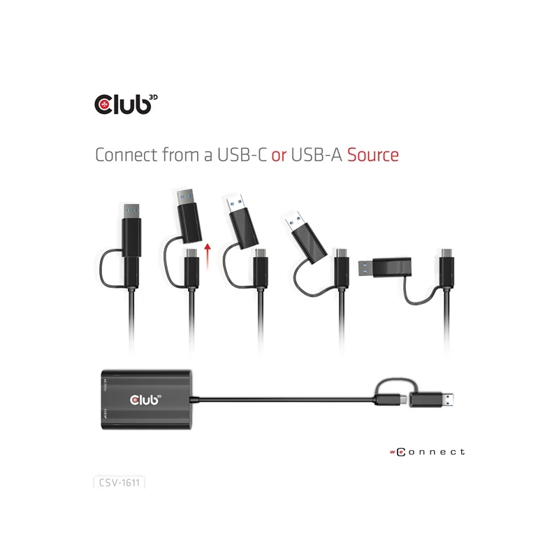 CLUB 3D CSV-1611 Átalakító