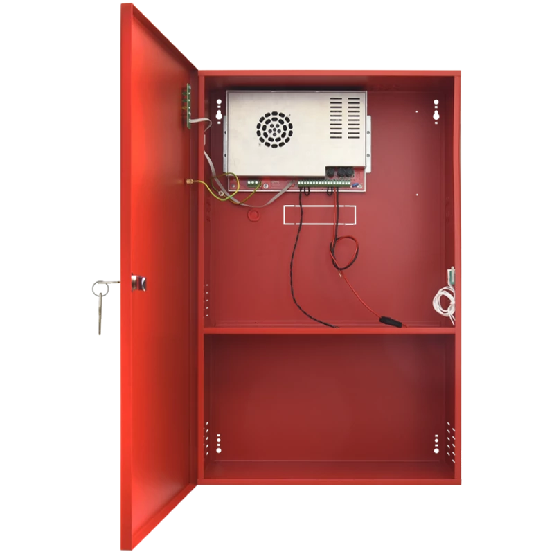 PULSAR EN54C-10A65 Szünetmentesíthető tápegység tűz- és füstjelző rendszerekhez; 27,6V / 10A / 2x65A