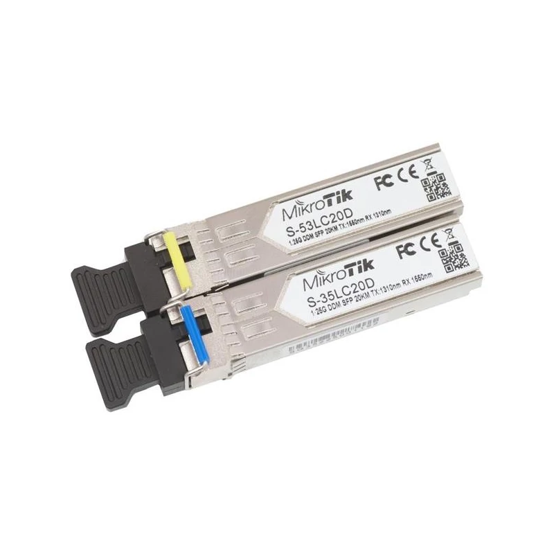 MIKROTIK S-3553LC20D Pair of SFP modules, S-35LC20D + S-53LC20D (1.25G SM 20km T1550nm/R1