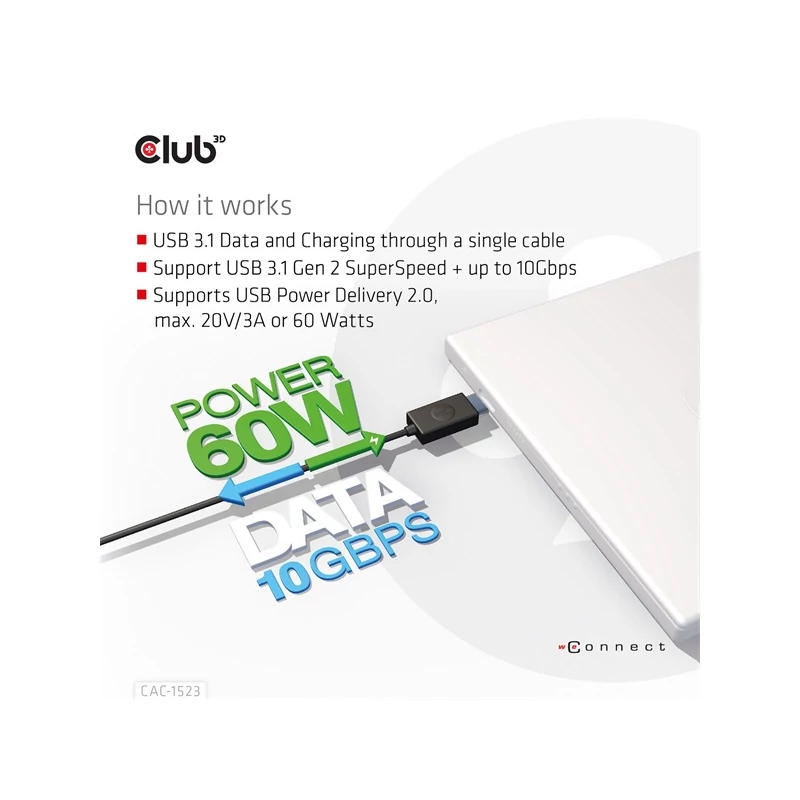 CLUB 3D CAC-1523 Kábel