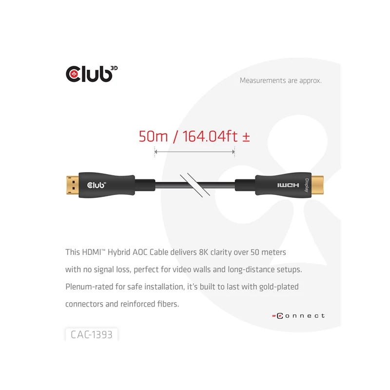 CLUB 3D CAC-1393 Kábel