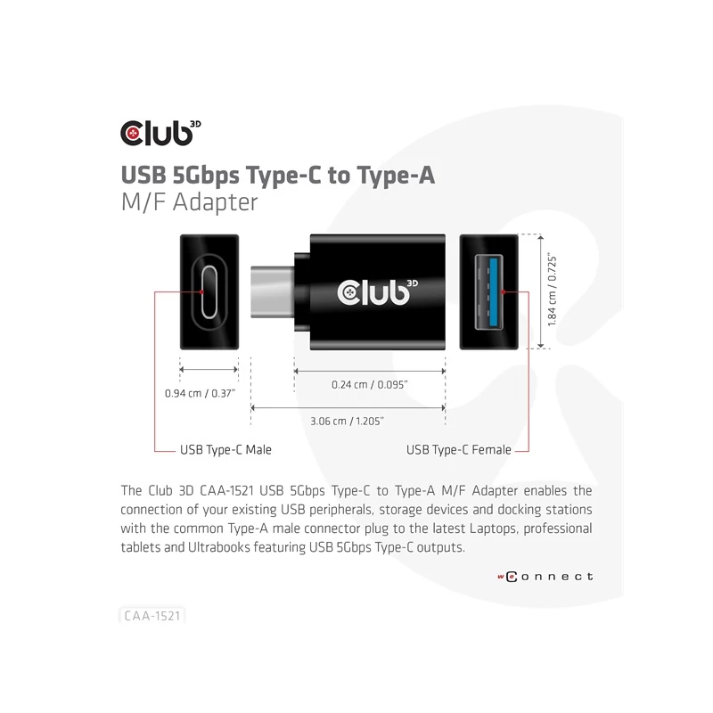 CLUB 3D CAA-1521 Átalakító