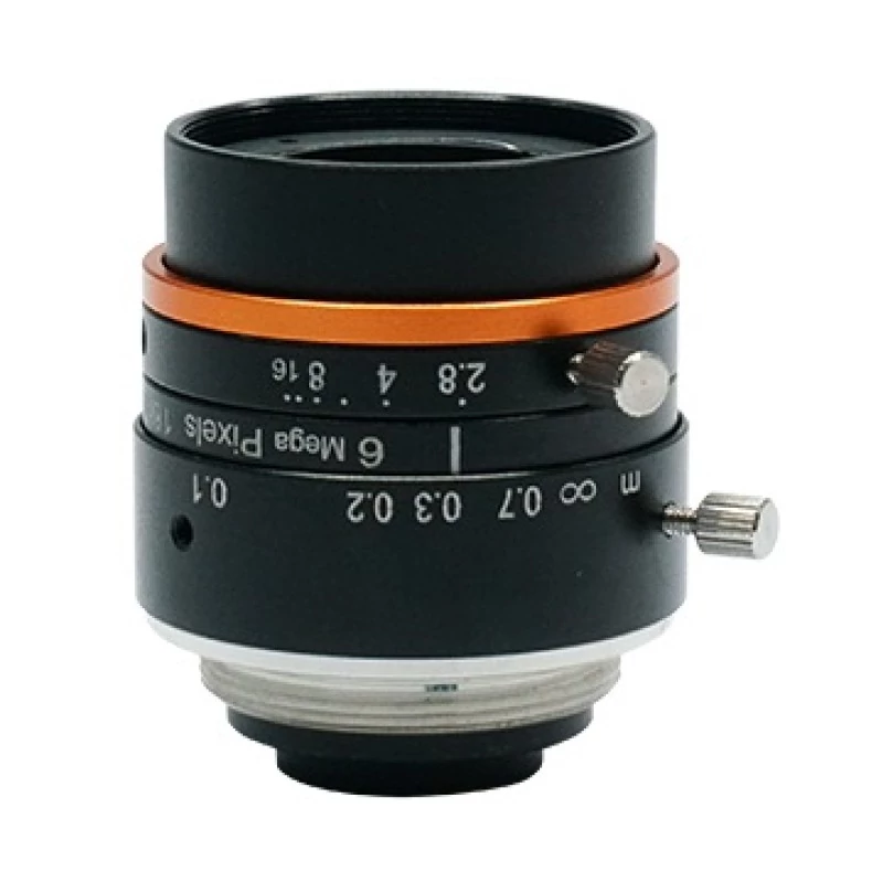 HIKROBOT MVL-HF1628M-6MPE Objektív; 16 mm fix fókusztávolság; 6 MP; F2.8-F16; 1/1.8"; C-menet