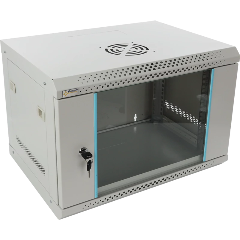 PULSAR RWA654-G 19" 6U 540x400 fali rack szekrény; lapraszerelt; szürke; könnyített kialakítás