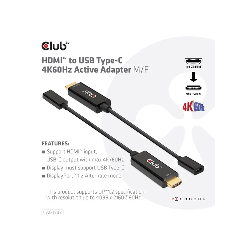 CLUB 3D CAC-1333 Átalakító