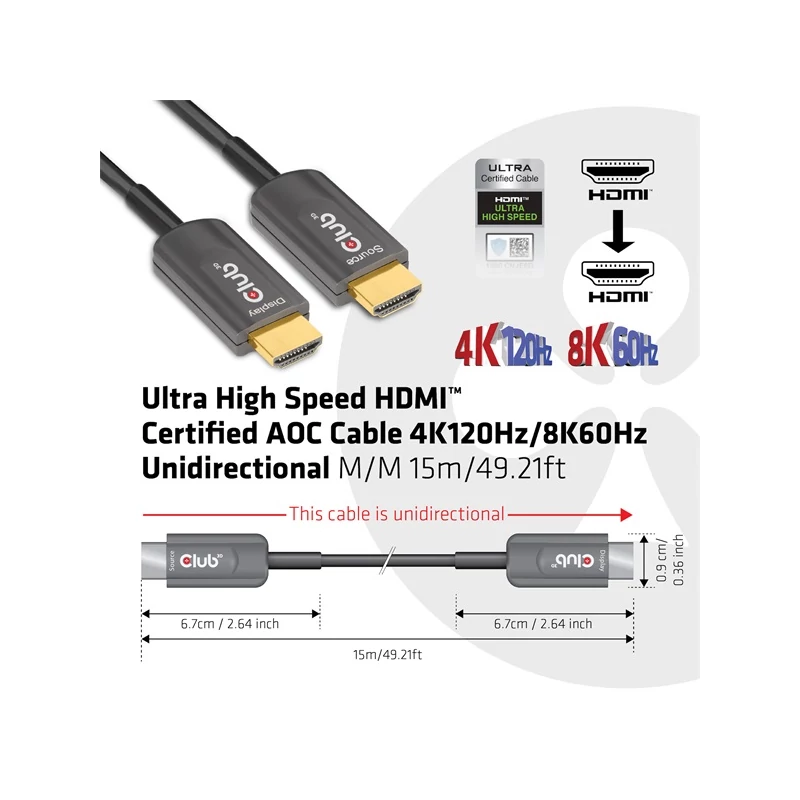 CLUB 3D CAC-1377 Kábel