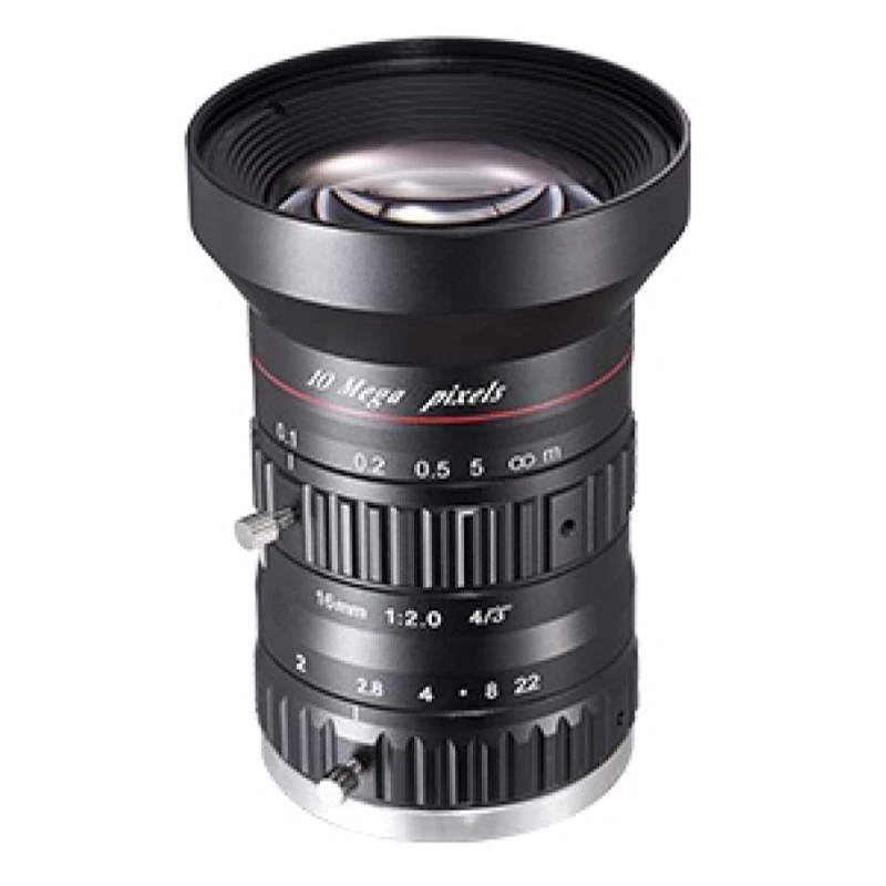 HIKROBOT SA1620M-10MP Objektív; 16 mm fix fókusztávolság; 10 MP; F2.0-F22; 4/3"; C-menet