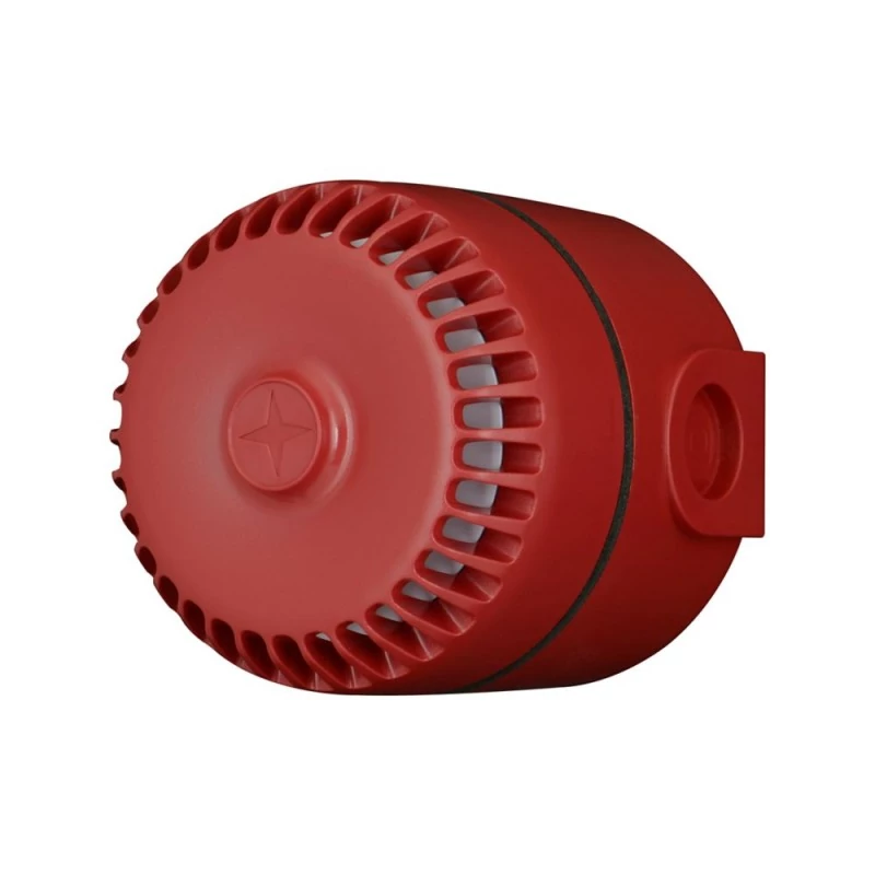 FULLEON ROLP/SV/R/D Roshni hangjelző; piros; 24 VDC; magas aljzat; oldalsó kábelvezetés; IP65