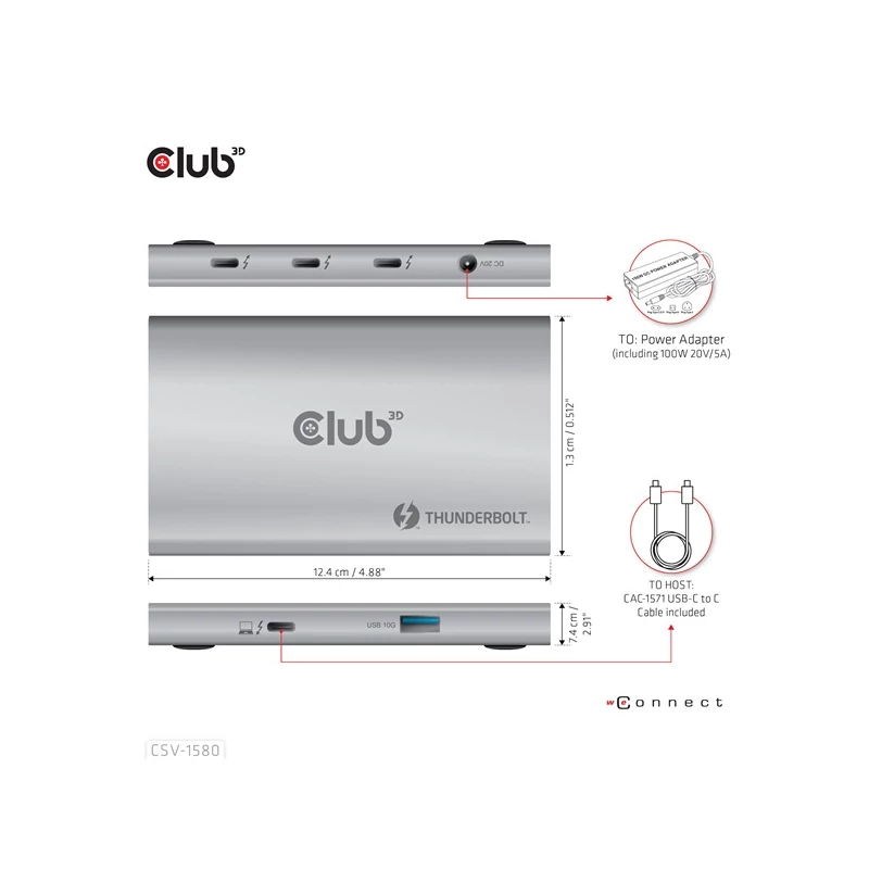 CLUB 3D CSV-1580 USB Hub