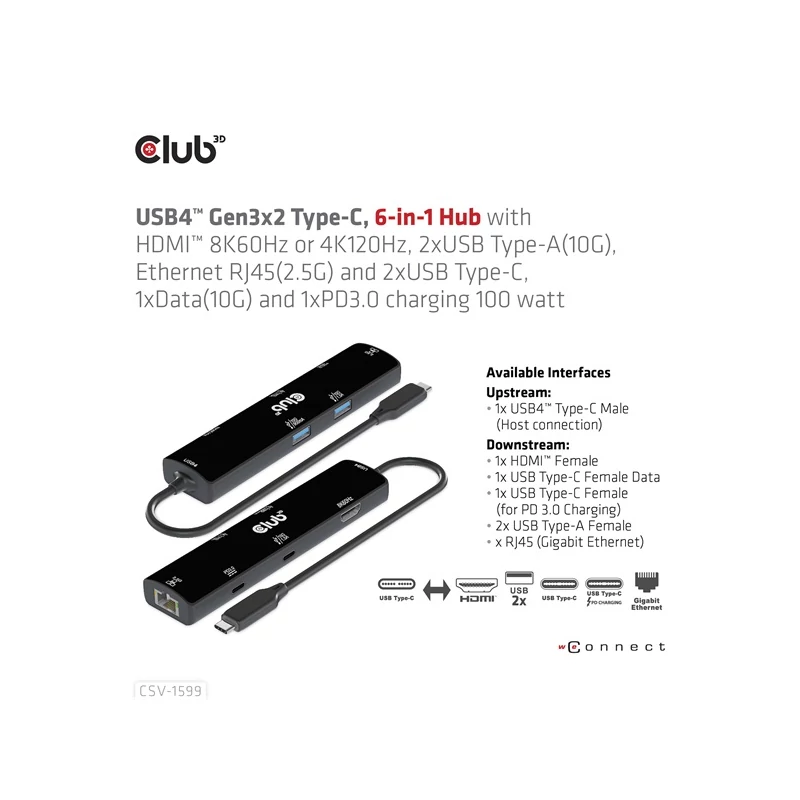 CLUB 3D CSV-1599 USB Hub