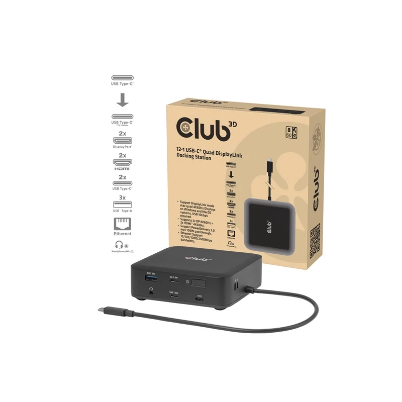 CLUB 3D CSV-2542 Notebook Dokkoló