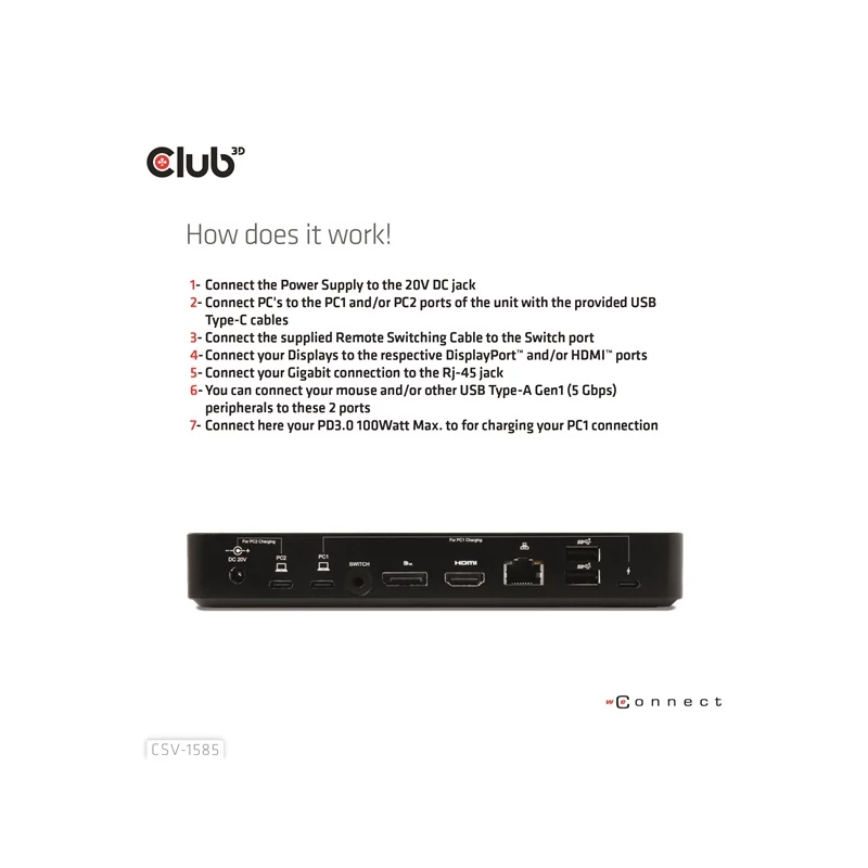 CLUB 3D CSV-1585 KVM Switch